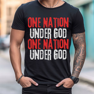 T-shirt Une nation sous dieu, Tee politique