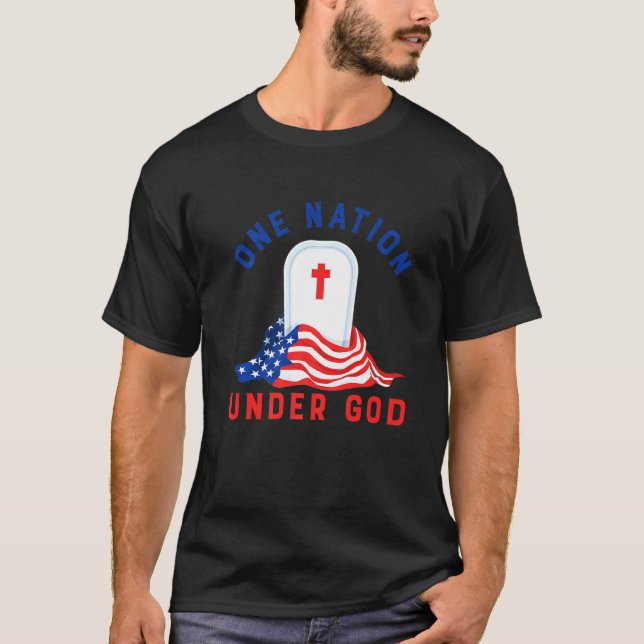 T-shirt Une nation sous Dieu Ultime Memorial Patriotique 4 (Devant)