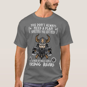 T-shirt Une paire de balle et une barbe viking Viking Love