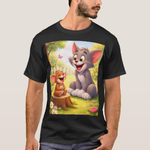 T-shirt Une pause joyeuse dans le jardin