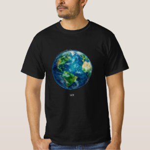 T-shirt Une peinture de la terre dans un espace