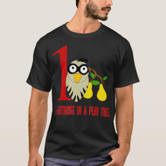 T-shirt Une perdrix dans un arbre à poires Chanson 12 jour