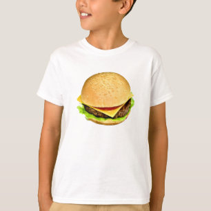 T-shirt Une photo de gros cheeseburger juteux