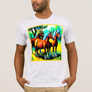 T-shirt Une pièce d'art Cheval brillante et joyeuse. Comma