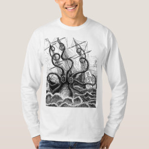 T-shirt Une pieuvre monstrueuse attaque un navire