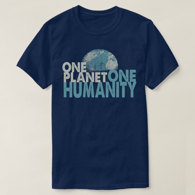 T-SHIRT UNE PLANÈTE UN GROUPE HUMANITAIRE (Design devant)