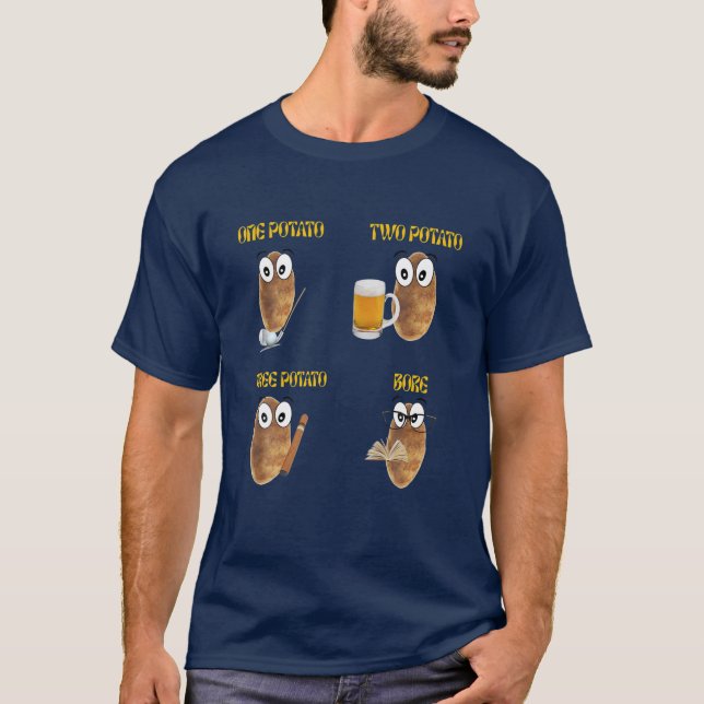 T-shirt Une pomme de terre, Deux pommes de terre, 3 pommes (Devant)