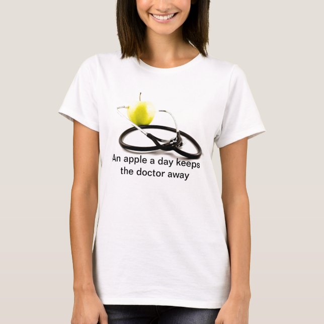 T-shirt Une pomme par jour (Devant)