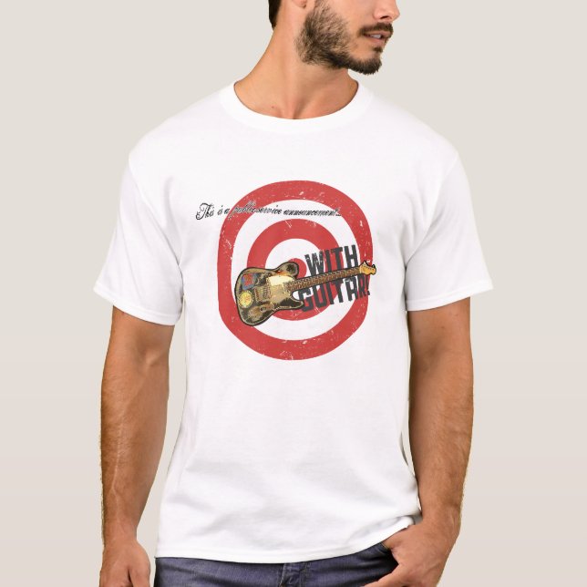 T-shirt Une PSA… avec la guitare ! (Devant)