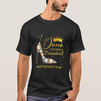 T-shirt Une Reine Est Née En Décembre Joyeux Anniversaire 