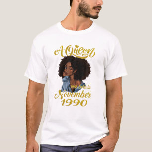 T-shirt Une Reine Est Née En Novembre 1990 30E Anniversair