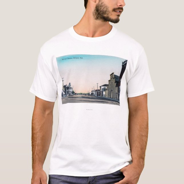T-shirt Une rue SceneOrland, CA (Devant)