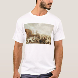 T-shirt Une scène sur la glace près d'une ville, c.1615