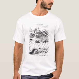 T-shirt Une section d'une carte de Milan, 1640