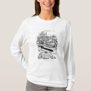 T-shirt Une section d'une carte de Milan, 1640