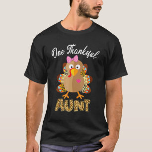 T-shirt Une Tante Remerciée Turquie Famille Leopart Thankg