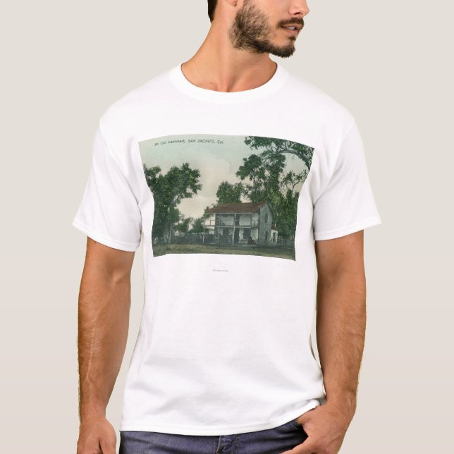 T-shirt Une vieille scène de point de repère (Devant)