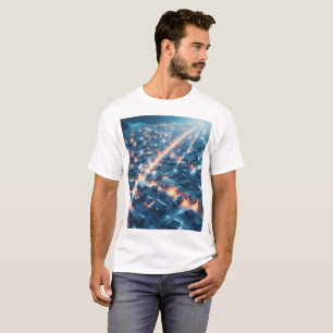 T-shirt une ville avec des voitures garées dans la rue la 