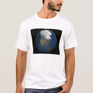 T-shirt Une vue globale au-dessus de l'Amérique du Nord