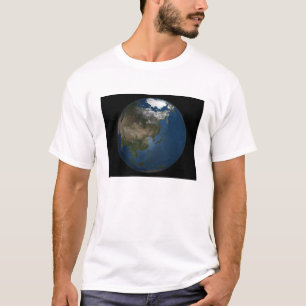 T-shirt Une vue globale au-dessus de l'Asie avec la glace