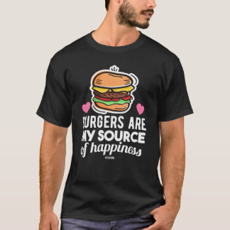 T-shirt unhealthy delicious fast food burger girl