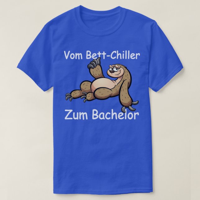 T-shirt Uni Bachelor Graduation Students Sloth Gift 1 (Design devant)