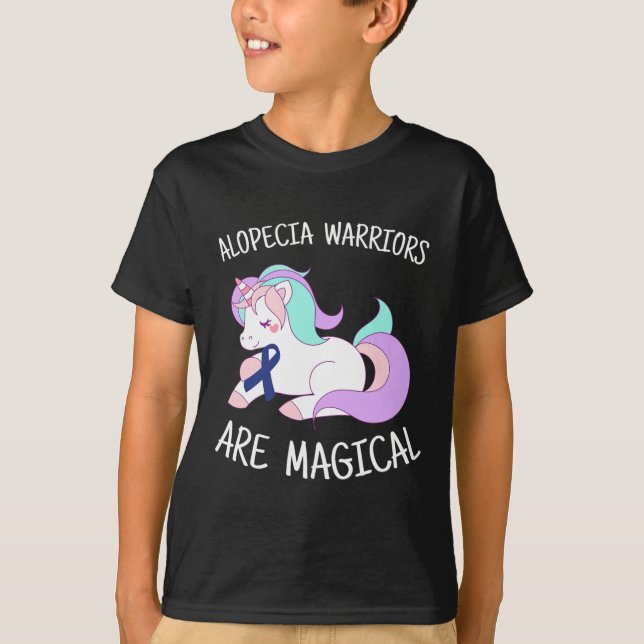 T-shirt Unicorn Alopecia Guerrier cadeau (Devant)