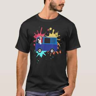T-shirt Unicorn Bus Camper Couleurs Vacances Amusement