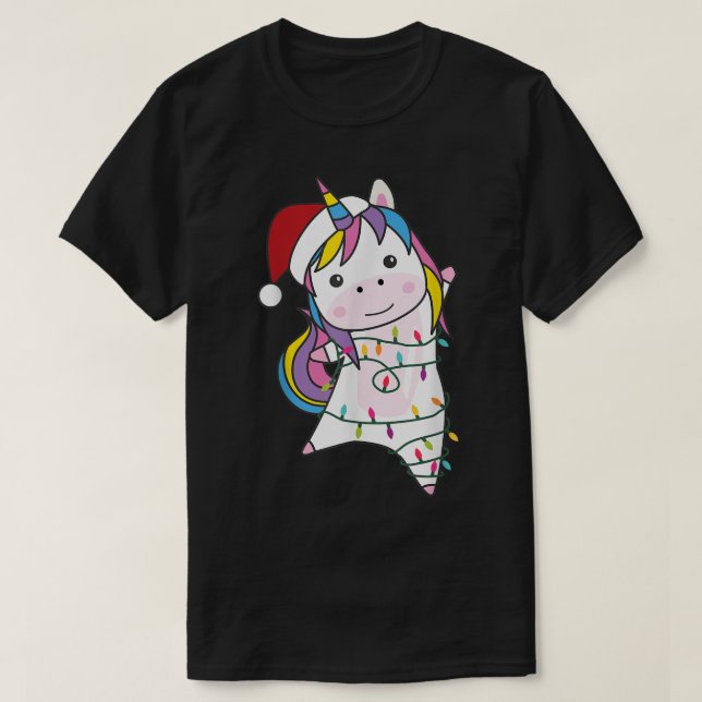 T-shirt Unicorn Christmas (Design devant)