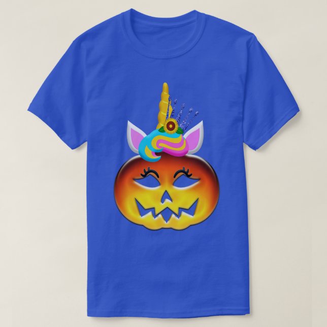 T-shirt Unicorn Citrouille - Halloween mignonne Thanksgivi (Design devant)
