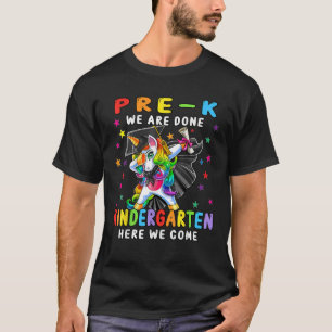 T-shirt Unicorn Dabbing PrK On A Fini Kindergarten Her