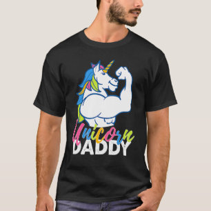T-shirt Unicorn Daddy Magical Fitness Bodybuilder Papa
