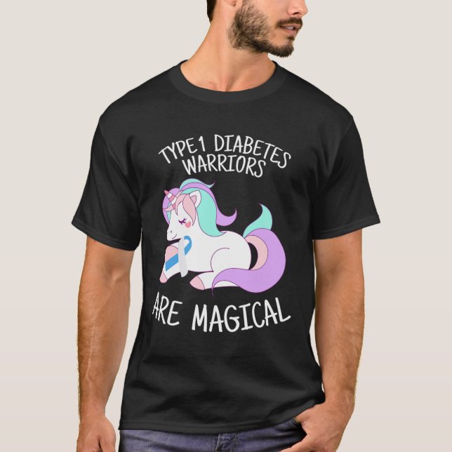 T-shirt Unicorn Diabetes Warrior Gift  (Devant)