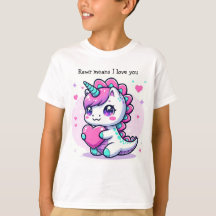 Unicorn Dino SHirt ! Rawr veut dire Je t'aime