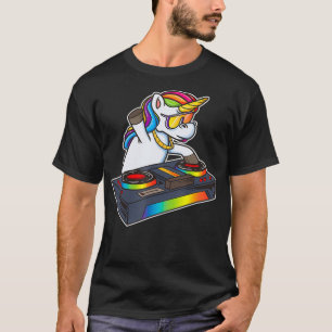 T-shirt Unicorn DJ Party Club Disque Jockey Chemise EDM Cl