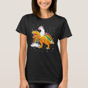 T-shirt Unicorn équitation T Rex Dinosaur Garçons Filles E