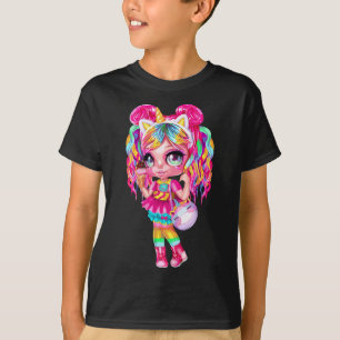 T-shirt Unicorn Girl Ice Cream - Mignons Arc-en-ciel pour