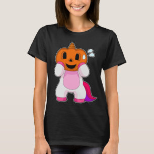 T-shirt Unicorn Halloween Citrouille