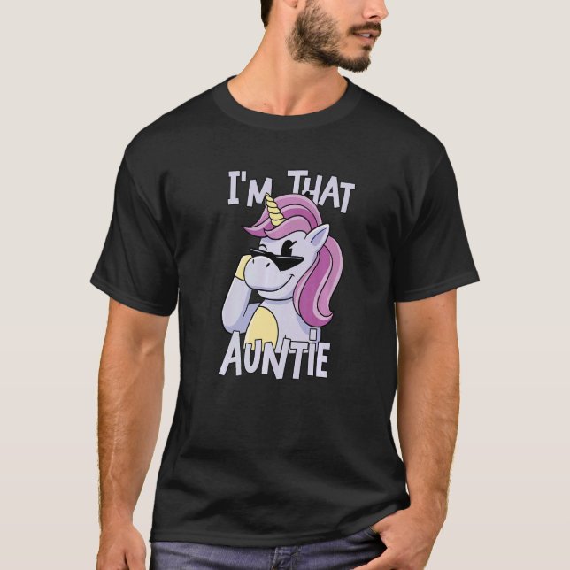 T-shirt Unicorn I am That Auntie (Devant)