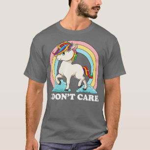 T-shirt Unicorn I Dont Care Cute Fantasy Rainbow Unicorn
