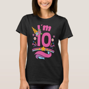 T-shirt Unicorn Ich Bin 10 ans Fête d'anniversaire fille