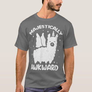 T-shirt Unicorn Llama Majestiquement Awkward Anniversaire 