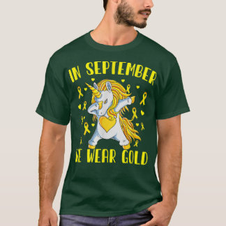 T-shirt Unicorn Mois de sensibilisation au cancer chez l'e