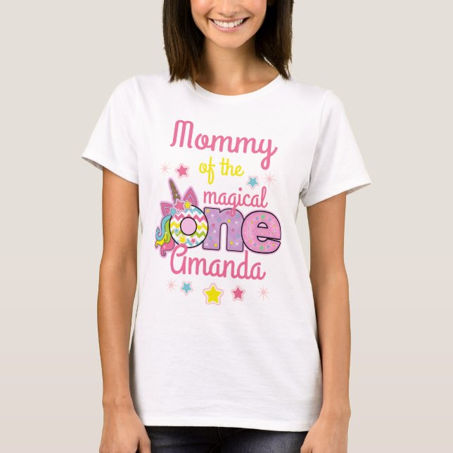 T-shirt Unicorn Mommy de l'unique magique anniversaire Che (Devant)