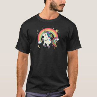T-shirt Unicorn On Skates Roller Derby