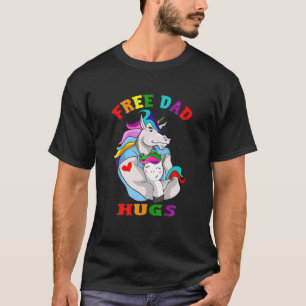 T-shirt Unicorn papa caresses Rainbow LGBT Fierté Pères D