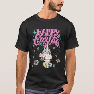 T-shirt Unicorn Pastel Printemps Chasse Oeufs Rabbit Joyeu