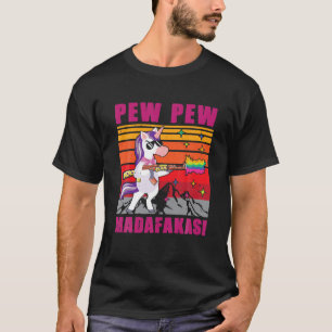 T-shirt Unicorn Pew Pew Madafakas - Cadeau Unicorn Vintage