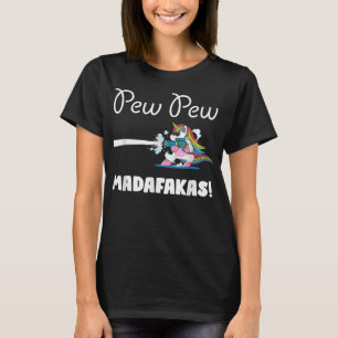 T-shirt Unicorn PewPewPew Madafakas Unicorn Crazy Pew Funn