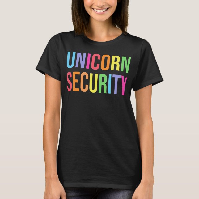 T-shirt Unicorn Sécurité Funny Anniversaire Fille Cadeaux  (Devant)